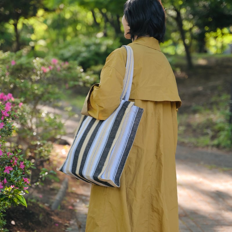 YELLOW LOBSTER ストライプ トートバッグ 7.jpg