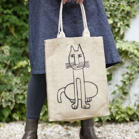 ジュートバッグ エイブルアート「ねこ」｜8336
