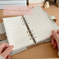 yurutto diary 2026.4〜6（バイブルサイズ）