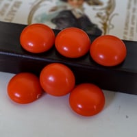 jh1◆6個◆イタリアヴィンテージカボション14mm オレンジ
