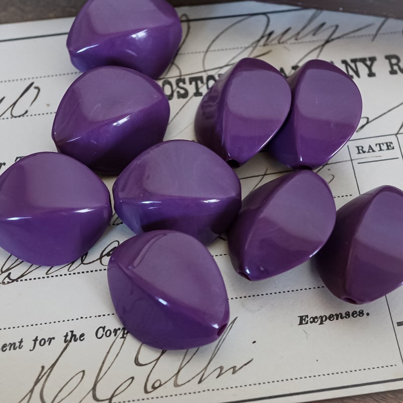 jh64◇4個◇西ドイツヴィンテージビーズ22x20mm フラットオーバル