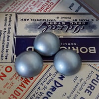 jh6◆3個◆イタリアヴィンテージカボション18mm サテンシルバー