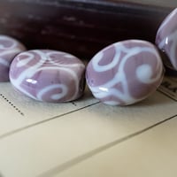lu1594◆3個◆フィリグリーランプワークスペインビーズ13x12mm　ライトパープルカラー