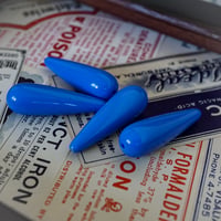 jh39◆4個◆ヴィンテージビーズ30x10mm ロイヤルブルー
