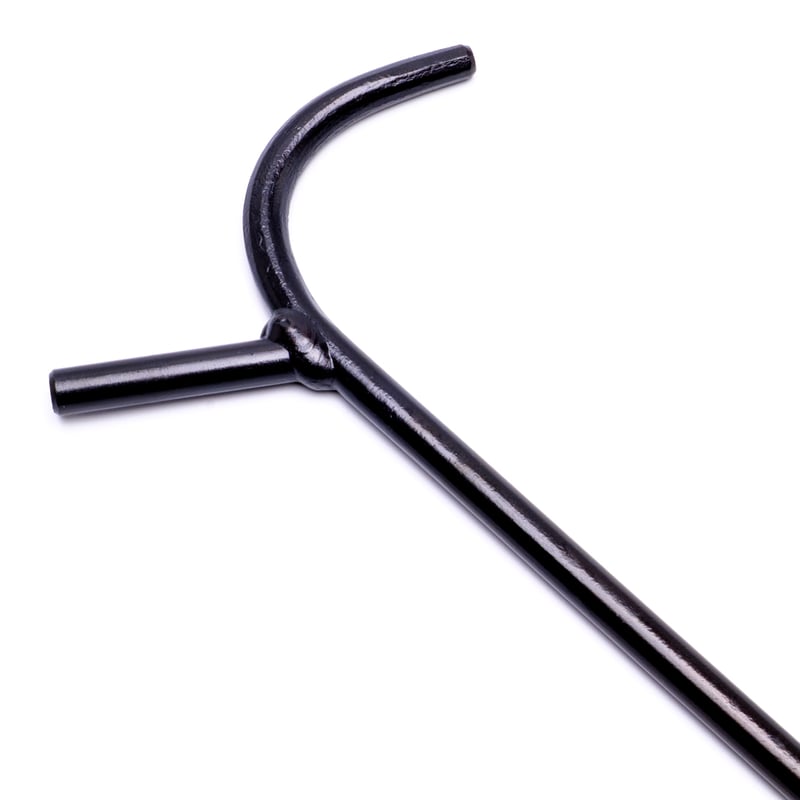 鉄製 手鍛造で作られた手鉤棒 玉掛け作業用 抑え棒 軽量な9mm丸棒