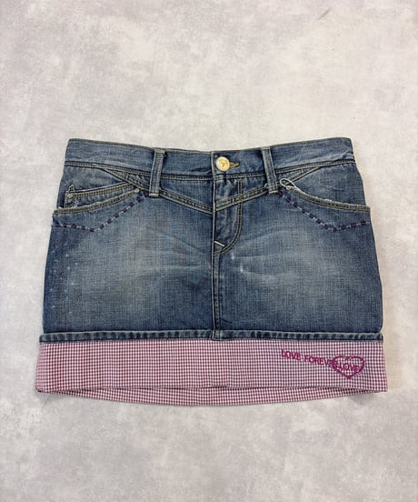 00's LOVE denim skirt/4269