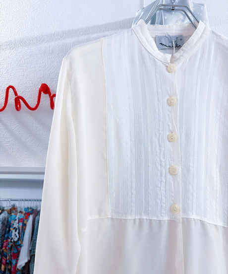 Natural off white sheer blouse/4532