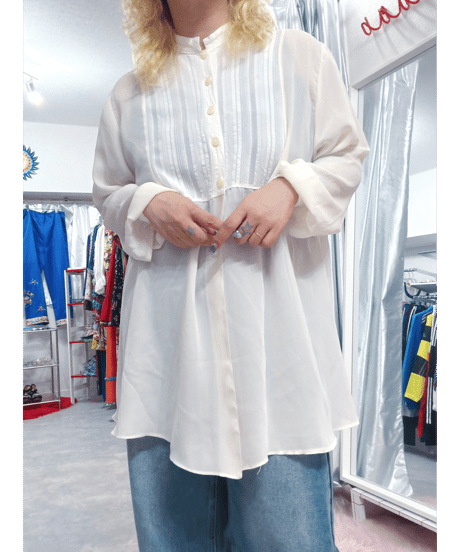 Natural off white sheer blouse/4532