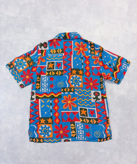 oriental design silk shirt/4459