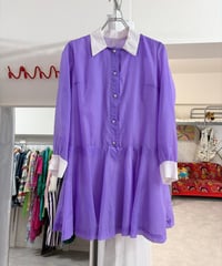 Purple dot mini dress/4414