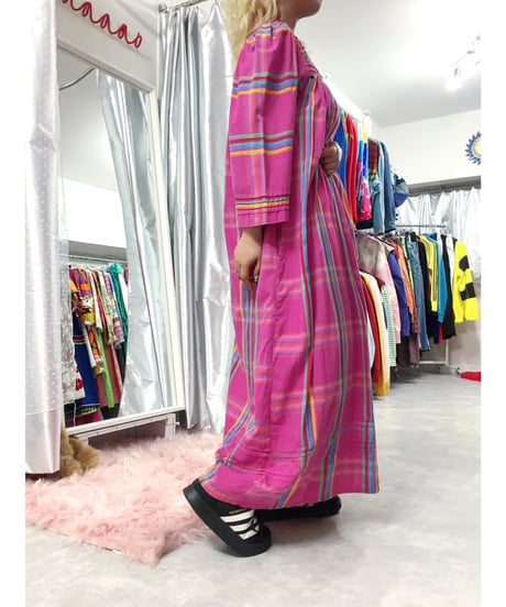vintage SAYBURY madras plaid dress/4265