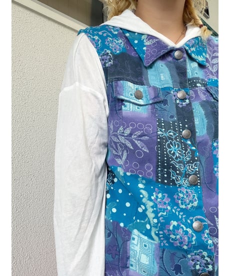 ethnic design vest/4569