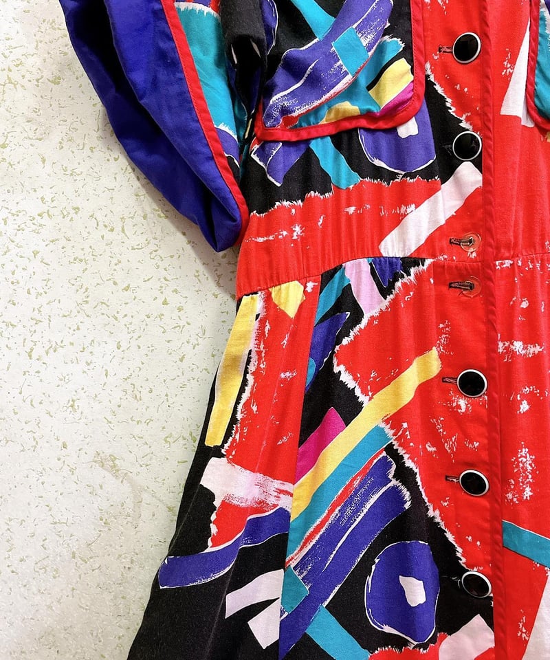 80's JEANNE MARC vintage dress/2185 | 古着と雑貨パンダ