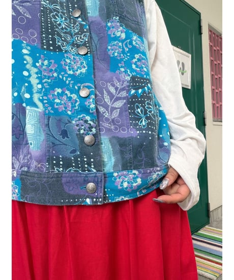 ethnic design vest/4569