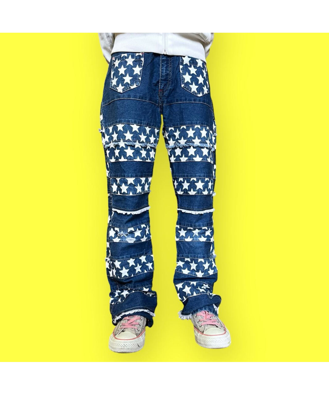 ★GWセール★パッチワークデザインデニムパンツ 90's 星柄パッチワークデニムパンツ/2508 | WARP webstore