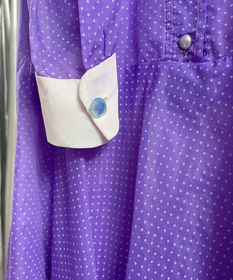 Purple dot mini dress/4414