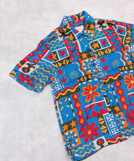 oriental design silk shirt/4459