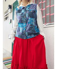 ethnic design vest/4569