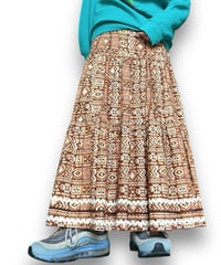ethnic long Tiered skirt/2864