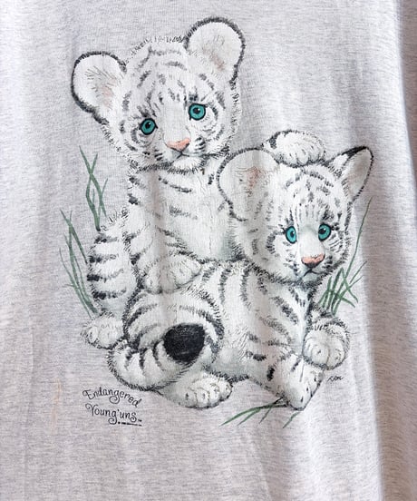 90's USA製 White Tiger Tee/4446