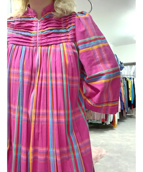 vintage SAYBURY madras plaid dress/4265