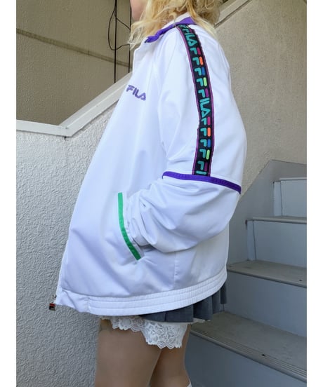 90's FILA Logo Tape track jacket/4391