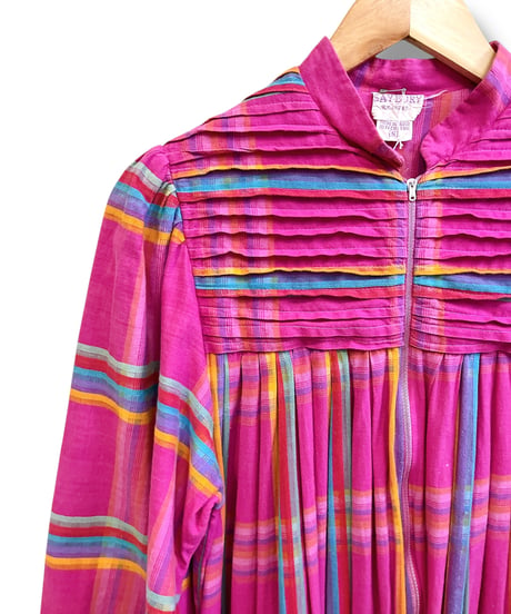 vintage SAYBURY madras plaid dress/4265
