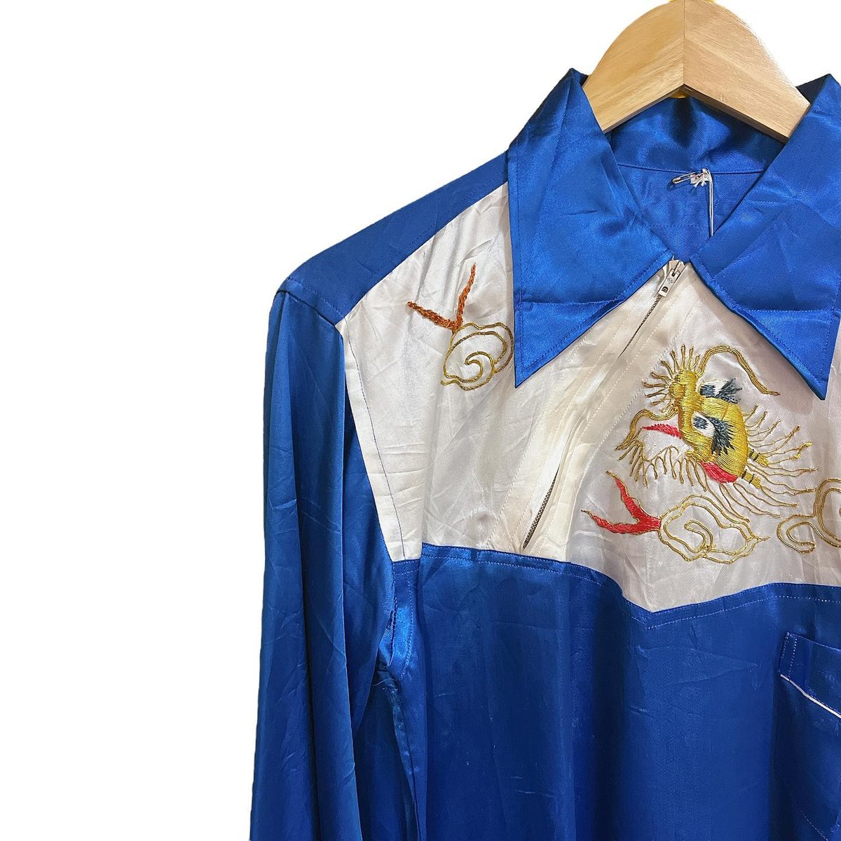 40s 50s スーベニアヴィンテージスカシャツ 40〜50's vintage embroidery souvenir shirt | WAR