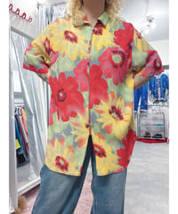 YESSICA flower print zip shirt/4501