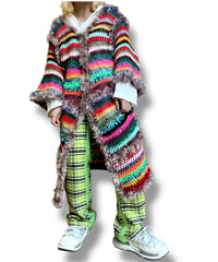 Scrap yarn crochet cardigan/4246