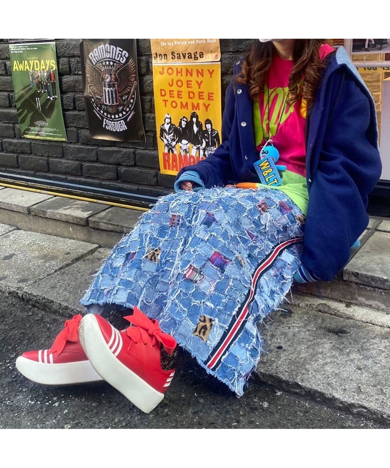 SAYOCAFE再構築、デニムパッチワーク襤褸テイスト半纏 SAYOCAFE再構築、デニムパッチワーク襤褸テイスト半纏 【公式通販】