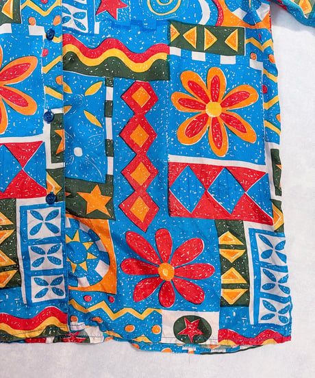 oriental design silk shirt/4459