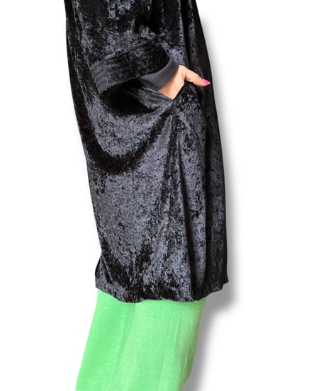 Black velours dress/4200