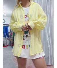 yellow sheer shirt/4546