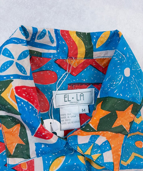 oriental design silk shirt/4459