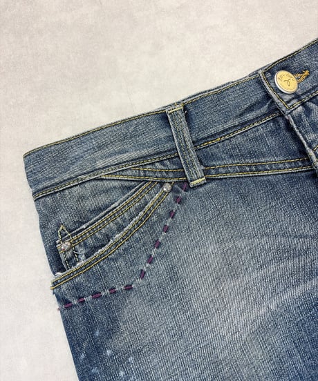 00's LOVE denim skirt/4269