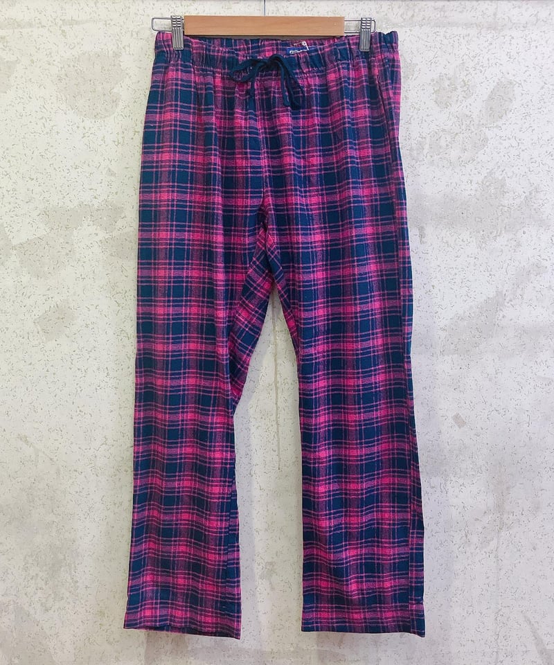pink×navy チェックパジャマパンツ/2463 | 古着と雑貨パンダ