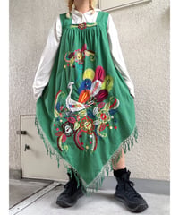 Mexican Peacock embroidery dress/4552