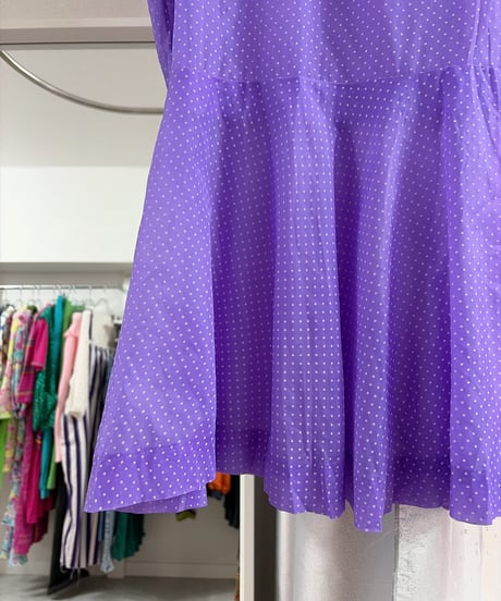 Purple dot mini dress/4414