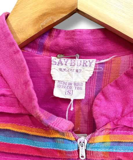 vintage SAYBURY madras plaid dress/4265