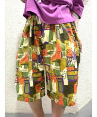 rétro print rayon pants/4504