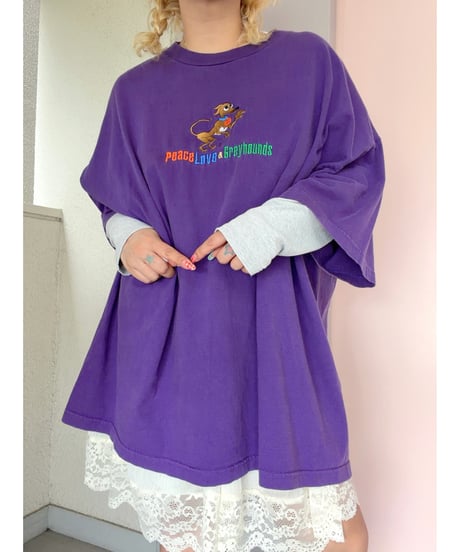 Greyhounds dog embroidery Tee/4462