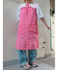 Sailor collar striped dress/4492