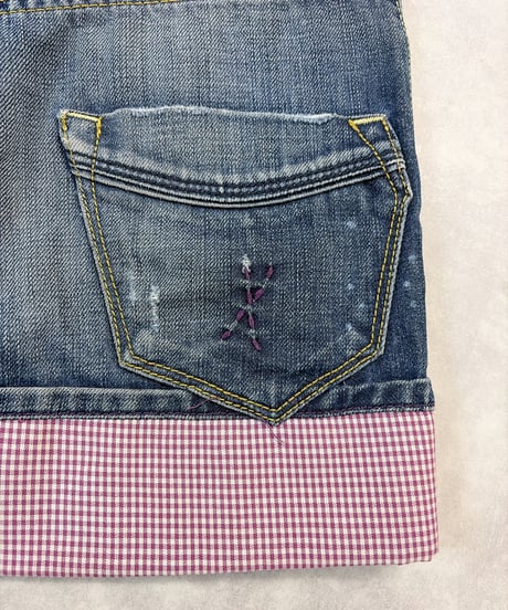 00's LOVE denim skirt/4269