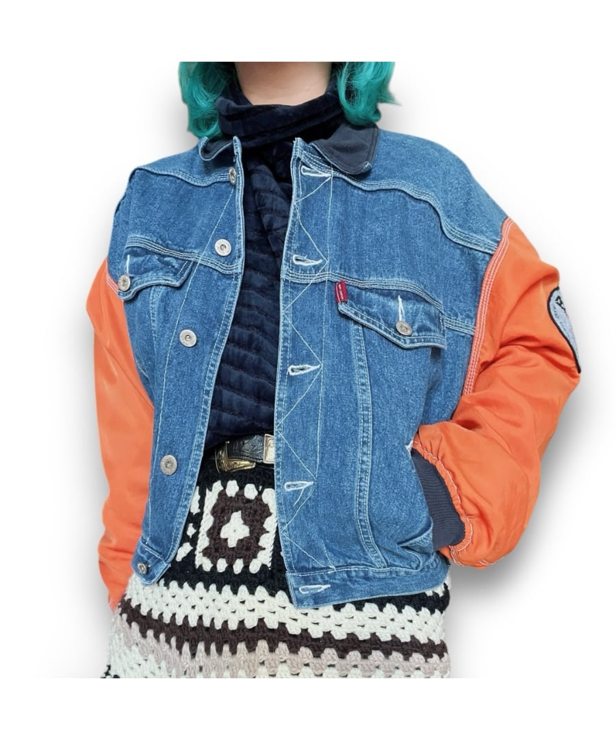 boy london 80s-90s ノースリーブのショートデニムジャケット vintage BOYLONDON denim jacket/3328 | 古着と雑貨パンダ