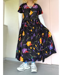 india rayon flower print dress/4509