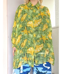 Seashell design sheer shirt/4453