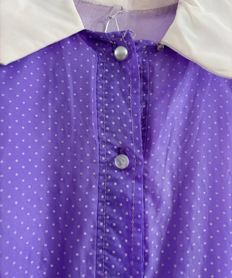 Purple dot mini dress/4414