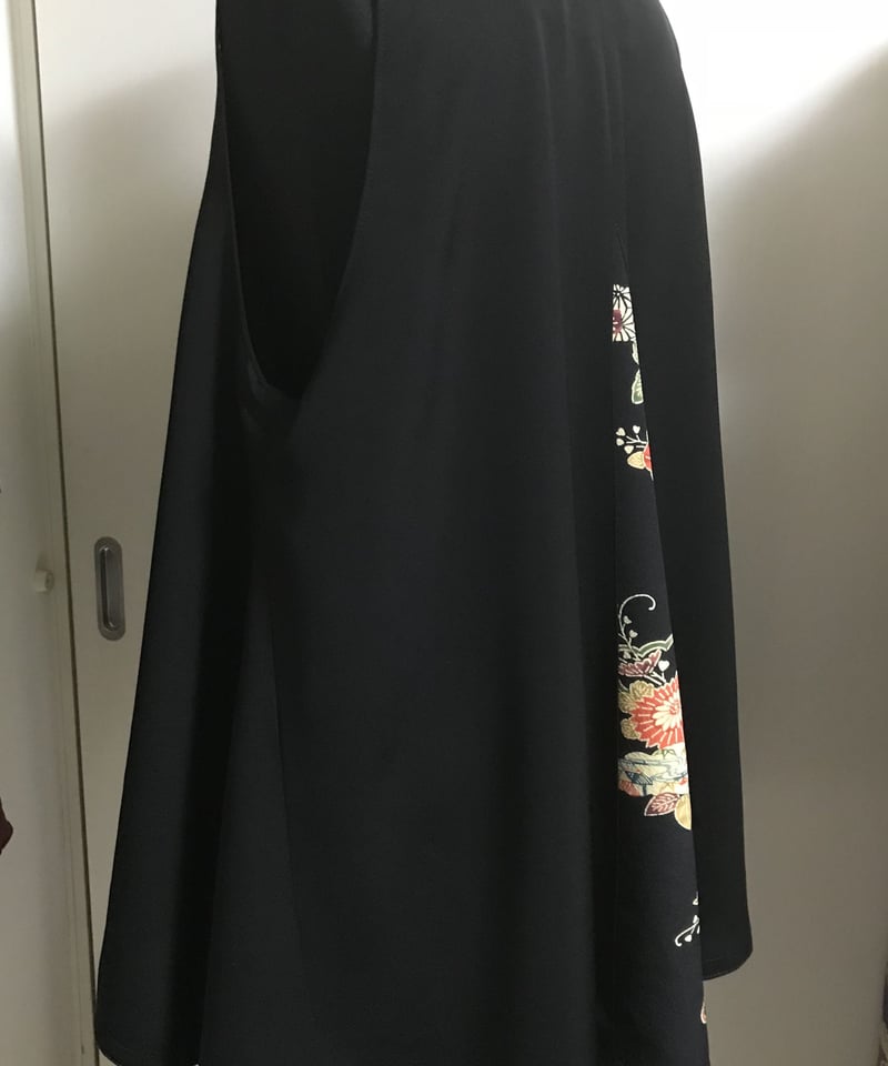 着物リメイクロングワンピース と象ネックレストップ２点お纏め 着物リメイクロングワンピース と象ネックレストップ2点お纏め