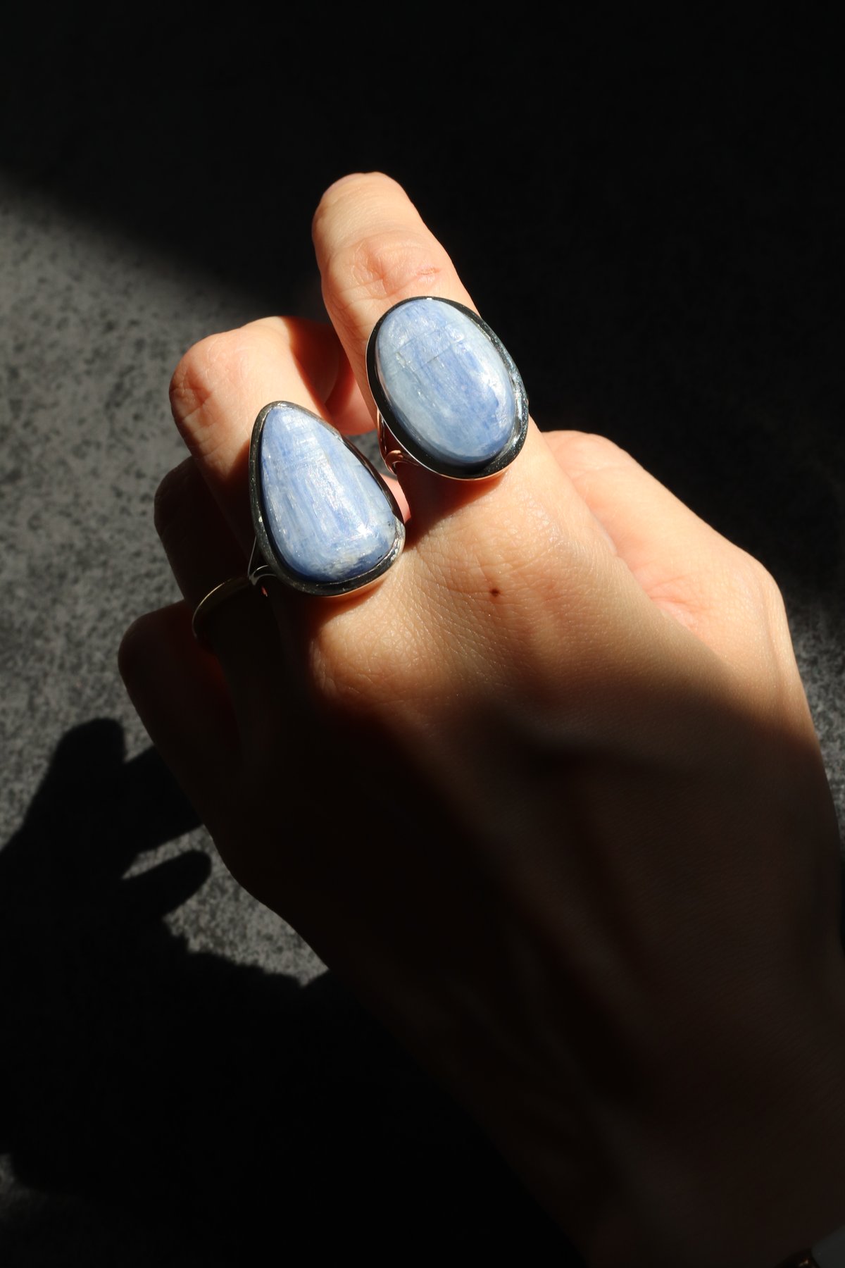 sa.ya. カイヤナイト スクエア シルバーリング天然石